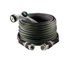 FITT FORCE 5/8" 25 m, Tuyau d’Arrosage pour Jardin, Compact, Léger et Résistant, pour Usage Intensif, avec Pistolet Multijet