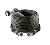 FITT FORCE 5/8" 40 m, Tuyau d’Arrosage pour Jardin, Compact, Léger et Résistant, pour Usage Intensif, avec Pistolet Multijet