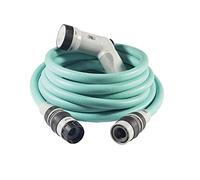 FITT IKON 15 m - Tuyau d'arrosage extensible, compact, léger et prêt à l'emploi, avec pistolet multi-jet, Aquamarine