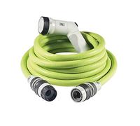 Fitt Tuyau d'arrosage extensible IKON 25 m - Compact, léger, pistolet multi-jet, Lime