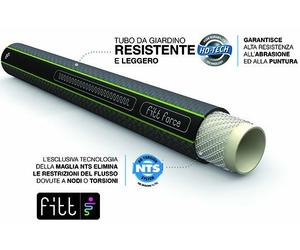fitt Kit Fit Force Tuyau d’irrigation + 2 Raccords + Lancia/Pistolet, Grigio