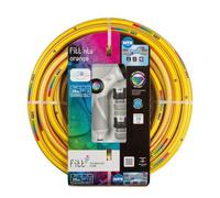 FITT NTS ORANGE 5/8" (15 mm) 15m Kit - Tuyau d'arrosage équipé pour Les Jardins, Robuste pour Usage intensif, avec Pistolet Multi-Jets et raccords