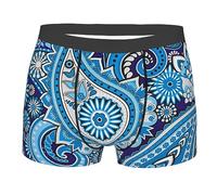 Fitted Calecon Boxer Hommes Pai-Sley Bleu sous-Vêtement Ceinture Élastique Caleçon Boxeur XXL