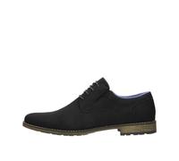 Fitters Hommes Chaussures d'affaires Tim, Couleur Black PU Nubuck, Chaussures pour Hommes Grandes Tailles, Tim 54 EU Black PU Nubuck