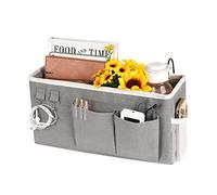Fittoway Sac de rangement pour lit superposé - Pour livres, magazines, jouets, téléphone portable, écouteurs, gris