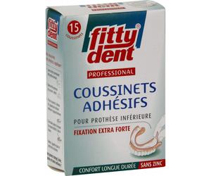 Fittydent Coussinet de Fixation Appareil Dentaire 15uds