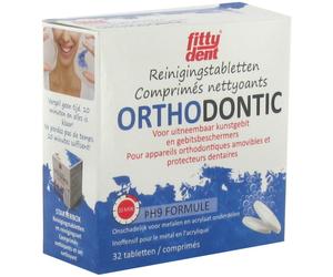 Fittydent Orthodontic Comprimés Nettoyants Pour Appareils Orthodontiques 32 Pièces