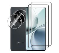 Fitudoos [2 Pièces 3D Verre Trempé pour Realme 14 Pro +[2 Pièces] Caméra Arrière Protecteur,Dureté 9H-sans Bulles d'air-Anti Rayures Film Protection écran.
