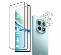 Fitudoos [2 Pièces 3D Verre Trempé pour Xiaomi Redmi Note 15 5G+[2 Pièces] Caméra Arrière Protecteur,Dureté 9H-sans Bulles d'air-Anti Rayures Film Protection écran.