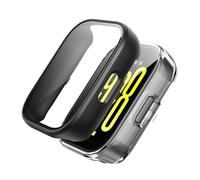 Fitudoos [2 Pièces PC Coque Compatible avec Xiaomi Redmi Watch 5 Active,Coque Rigide en PC avec Protection d'écran en Verre trempé,Iégère Anti-Chute Haute Sensibilité Protection,1 Transparent+ 1 Noir