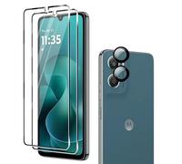 Fitudoos [2 Pièces] Verre Trempé pour Moto G06 +[1 Pièces] Caméra Arrière Protecteur,Dureté 9H-sans Bulles d'air-Anti Rayures Film Protection écran.