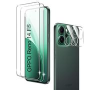 Fitudoos [2 Pièces] Verre Trempé pour OPPO Reno 14 F/FS 4G/5G+[1 Pièces] Caméra Arrière Protecteur,Dureté 9H-sans Bulles d'air-Anti Rayures Film Protection écran.