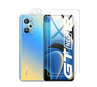 Fitudoos [2 Pièces] Verre Trempé pour Realme GT Neo 2/GT 2+[2 Pièces] Caméra Arrière Protecteur,Dureté 9H-sans Bulles d'air-Anti Rayures Film Protection écran.