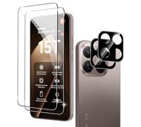 Fitudoos [2 Pièces] Verre Trempé pour Xiaomi 15T/15T Pro +[2 Pièces] Caméra Arrière Protecteur,Dureté 9H-sans Bulles d'air-Anti Rayures Film Protection écran.