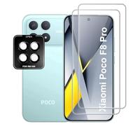 Fitudoos [2 Pièces] Verre Trempé pour Xiaomi Poco F8 Pro +[1 Pièces] Caméra Arrière Protecteur+Outil d'installation simple, Dureté 9H-sans Bulles d'air-Anti Rayures Film Protection écran.