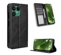 Fitudoos Etui Coque pour Fairphone 6,[Housse en Cuir PU Premium] [Etui à Rabat] [Pochette de Portefeuille] [Anti-Chute] [Anti-Rayures] (Noir)