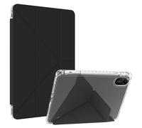 Fitudoos Origami Coque pour Xiaomi Redmi Pad 2 (Ne s'applique Pas à la Version 4G), avec Porte-Stylet, Plusieurs Angles de Support, Étui Housse Acrylique Transparent Mince Anti-Flexion - Noir