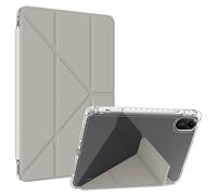 Fitudoos Origami Coque pour Xiaomi Redmi Pad 2 (Ne s'applique Pas à la Version 4G), avec Porte-Stylet, Plusieurs Angles de Support, Étui Housse Acrylique Transparent Mince Anti-Flexion - Gris