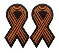 Fituenly 2 Pcs Russie Saint George Ribbon Broderie Patch Applique Fixer Hook and Loop pour Chapeaux Sacs Vestes Vêtements DIY Carals Decoration