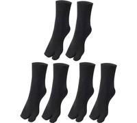 Fituenly 3 Paires De Chaussettes Tabi Chaussettes À Deux Orteils Chaussettes Japonaises À Bout Fendu Chaussettes Japonaises Geta en Coton Unisexe Couleur Unie Chaussettes À Deux Orteils Confortables