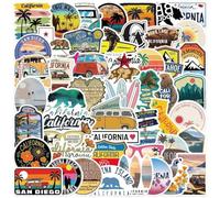 Fituenly 50pcs Classic Art Stickers Aesthetic California Stickers Vinyl Vinyl Imperping Sticker pour Ordinateur Portable Skateboard Luggage Phone