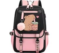 Fituenly À Dos Mignon Capybara Oxford Capybara Sacs D'école Dessin Animé Imprimé Animal À Dos Filles À Dos De Rangement À Dos De pour Enfants pour Enfants Filles