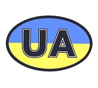 Fituenly Autocollants De Voiture en Ukraine Oval UA Vinyle Autocollants De Pare-Chocs De Voiture
