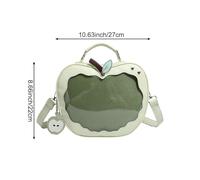 Fituenly Bandoulière Ita Bag En Forme De Pomme, À Dos En Cuir Pu, À Bandoulière Mignon, À Main Transparent Y2k