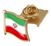 Fituenly Broche avec Armoiries De L'iran, Carte des Iraniens, Drapeau, Emblème National, Épingles À Revers pour Chapeau, Vêtements, À Dos