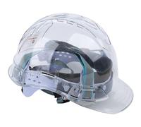 Fituenly Casque De Sécurité pour Chantier, Transparent, Réglable, pour Le Travail Industriel, Protection De Tête, pour Hommes, Femmes Adultes