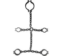Fituenly Chaînes d'halloween en Plastique, Accessoires, Grande Chaîne De Prison pour Le Corps Humain, Chaîne De Poignet, Menottes, Chaîne pour Fête Costumée d'halloween, Accessoires pour Tours Hantés