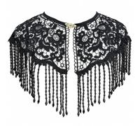 Fituenly Châles en Dentelle pour Femmes, Châles De Soirée Perlés, Capes De Mariée, Couvre-épaules pour Mariage, Tenues De Cérémonie Fêtes Costumées.