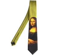 Fituenly Cravate Mona Lisa pour, Accessoire De Mode, Classique Décontracté, Idéal pour Les Mariages, Les Fêtes Ou Les Affaires.