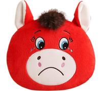 Fituenly Décorations en Peluche Représentant Un Cheval pour L'année 2026, Coussin Décoratif avec Un Cheval Qui Pleure, Cadeau pour Le Nouvel an Chinois (Lunaire Lunaire)