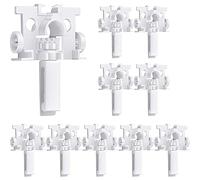 Fituenly Ensemble de 10 réparations de Supports de Stores verticaux avec Tige, kit de réparation de Stores verticaux Blancs, pièces de Rechange pour Stores.