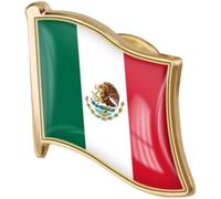 Fituenly Épinglette Drapeau Mexicain - Badge Tricolore National Mexicain avec Emblème - Souvenir De Collection