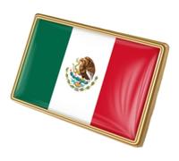 Fituenly Épinglette Drapeau Mexicain - Badge Tricolore National Mexicain avec Emblème - Souvenir De Collection