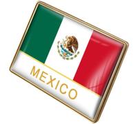Fituenly Épinglette Drapeau Mexicain - Badge Tricolore National Mexicain avec Emblème - Souvenir De Collection
