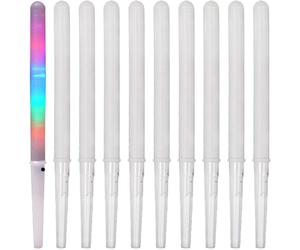 Fituenly Lot de 10 Bâtons De Barbe À Papa Lumineux À LED, Cônes De Barbe À Papa Réutilisables, Bâtons Colorés pour De Machines À Barbe À Papa