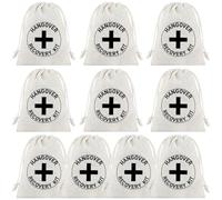 Fituenly Lot de 10 Sacs en Coton Croisés pour Kit De Survie, Sacs pour Enterrement De Vie De Jeune Fille, Sacs en Coton Croisés pour Mariée, Grands Sacs Cadeaux À Cordon