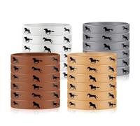Fituenly Lot de 20 Bracelets en Caoutchouc pour Fête sur Le Thème du Cheval, Style Cowboy, en Silicone, pour Le Derby Day, pour Les Cadeaux De Fête