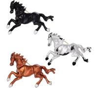 Fituenly Lot De 3 Broches Cheval Au Galop, Style Vintage, Inspirées De L'équitation des Courses Hippiques. Broches Équestres De Style Tibétain, pour Hommes Femmes.