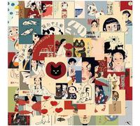 Fituenly Lot de 50 Autocollants en Vinyle Imperméables en Forme De Dessin Animé Japonais pour Enfants, Adolescents, Adultes, Bouteille D', Ordinateur Portable, Valise, Bagages, Skateboard, Décoration