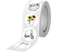 Fituenly Lot de 500 Autocollants d'halloween, Autocollants Citrouille d'halloween, Autocollants Fantômes, Autocollants d'halloween Amusants pour Enveloppe De Scrapbooking