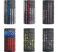 Fituenly Lot De 6 Cache-Cou Vintage Drapeau Américain - USA Masque, Cagoule Patriotique, Bandana Bandeau Multi-usages pour Les Sports De Plein Air, Les Voyages Les Célébrations du 4 Juillet