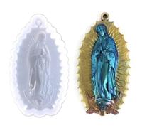 Fituenly Moules en Résine Vierge Marie, Moules en Silicone Vierge Marie en Résine Époxy pour Porte-Clés Bricolage Artisanal Collier Bijoux Pendentif Fabrication de Cadeaux d'halloween