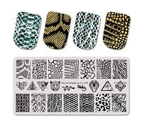 Fituenly Nail Stamping Plate Fashion Animal Pattern Stamping Template Print Image Nail Art Stamper Femmes Nails Art Tool