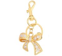 Fituenly Porte-clés Nœud, Plaqué Or Scintillant, Breloques pour À Main, Voiture, Mignon, Esthétique, Accessoires pour Porte-clés, Porte-Monnaie, Sacs À Main, Sacs À Dos