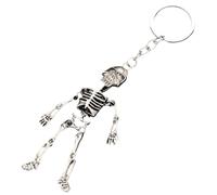 Fituenly Porte-clés Squelette Mort, Gothique, Païen, Cadeau d'halloween, Faucheuse, Crâne Multi-articulé, Gothique, Mort, Porte-clés, Anneau d'horreur Effrayant, Accessoire, Os