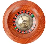 Fituenly Roulette en bois 30,5 cm avec cadran numérique russe, jeu de société loterie, plateau tournant pour adulte